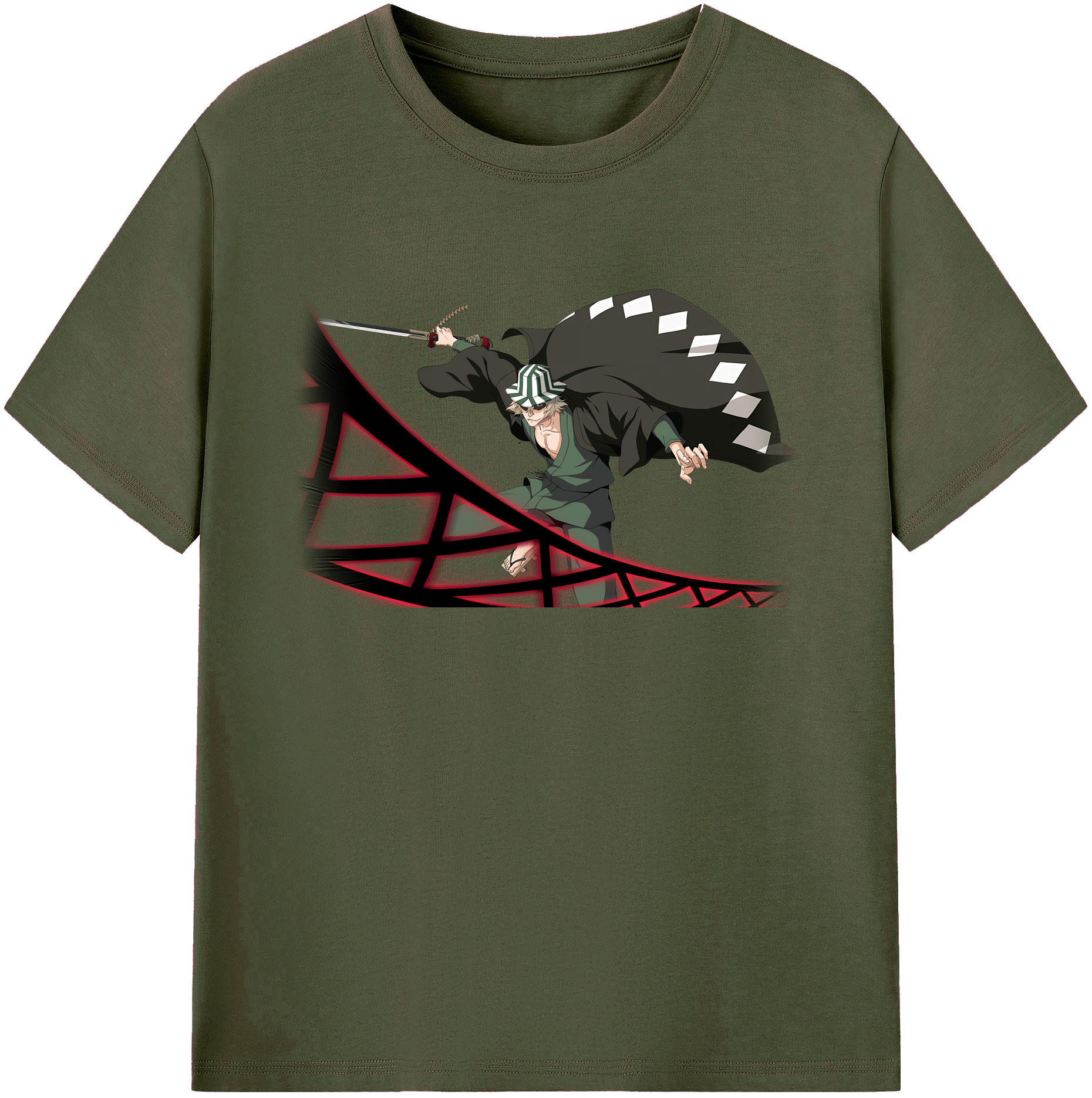 （画像用） "ブリーチ 浦原 喜助（うらはら きすけ） BLEACH Urahara Kisuke " 綿100％ メンズ半袖Tシャツ｜肌触りやわらか＆通気性